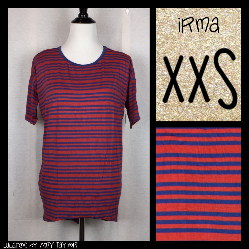 NWT LuLaRoe Irma Tunic - Stripes - XXS